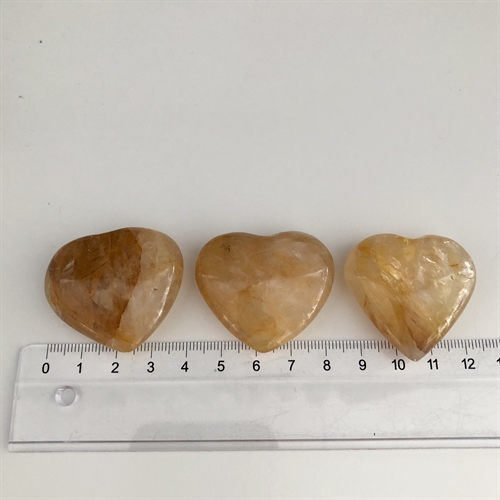 Golden Healer Hjerte 3,5 - 4 cm - Ujævnheder forekommer.